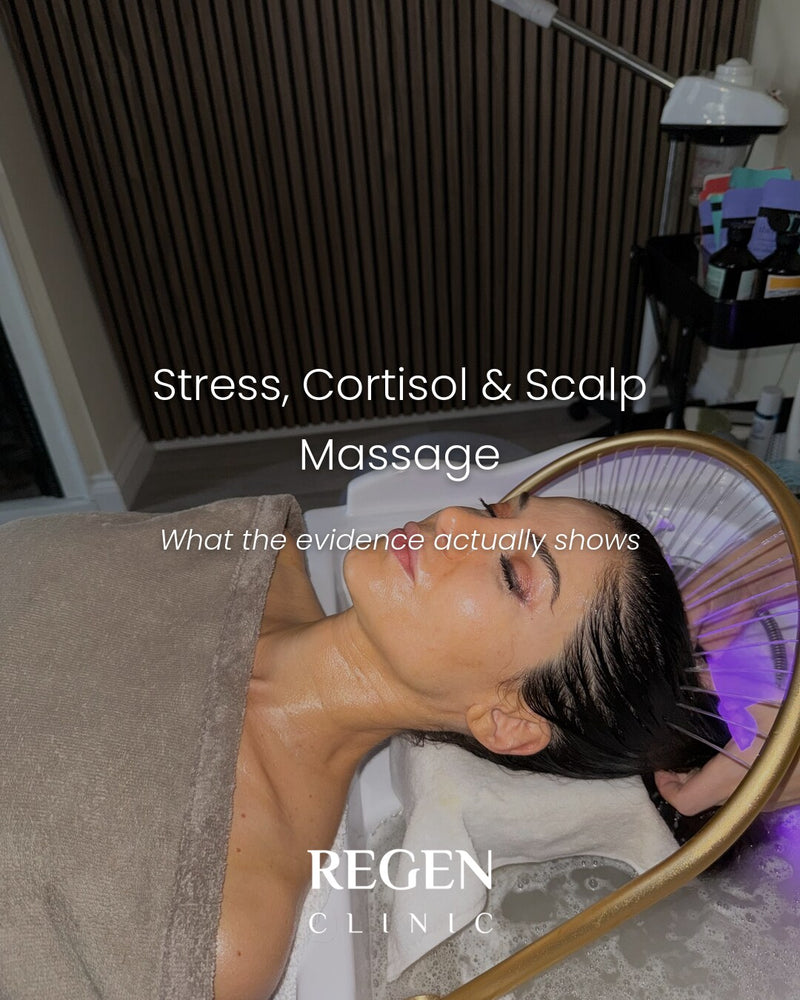 Client unwinding during a scalp massage at REGEN Clinic Norwich