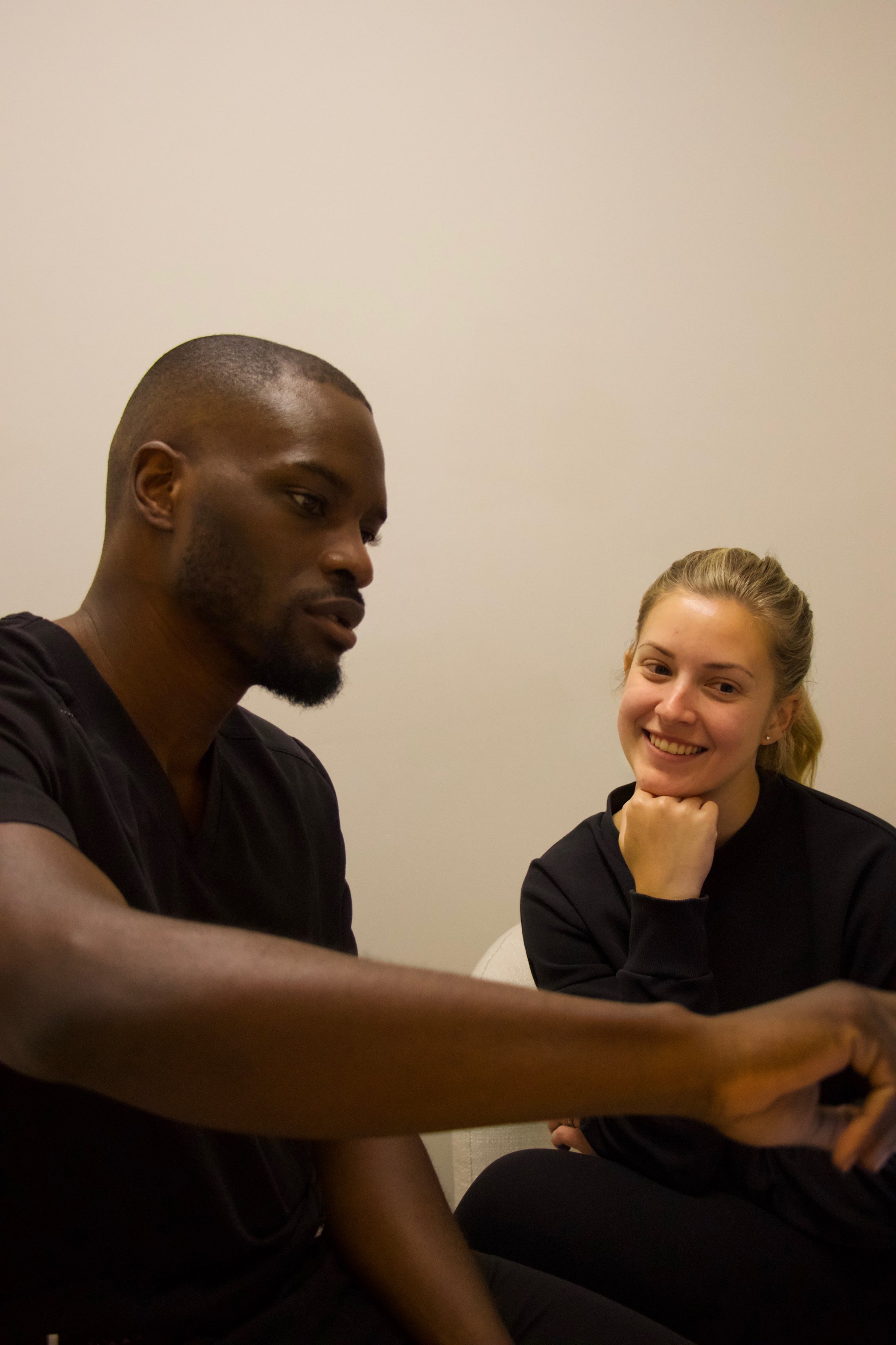 Dr. Crish with client