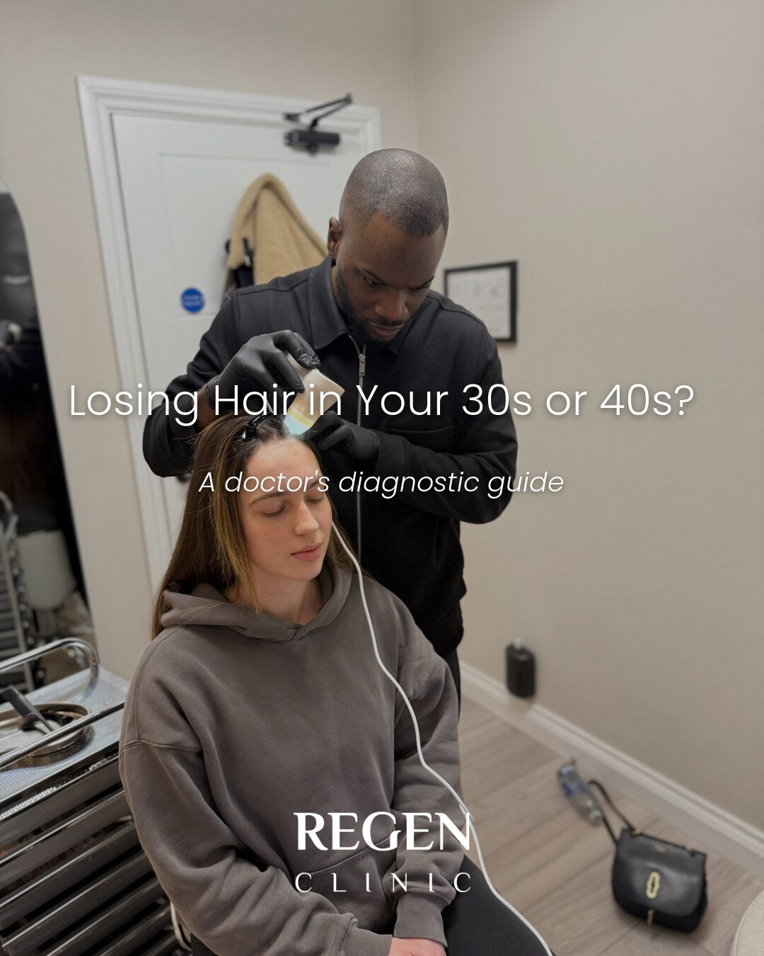 Scalp assessment at REGEN Clinic, doctor-led hair and scalp care