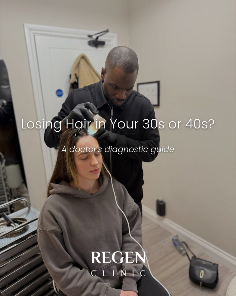 Scalp assessment at REGEN Clinic, doctor-led hair and scalp care