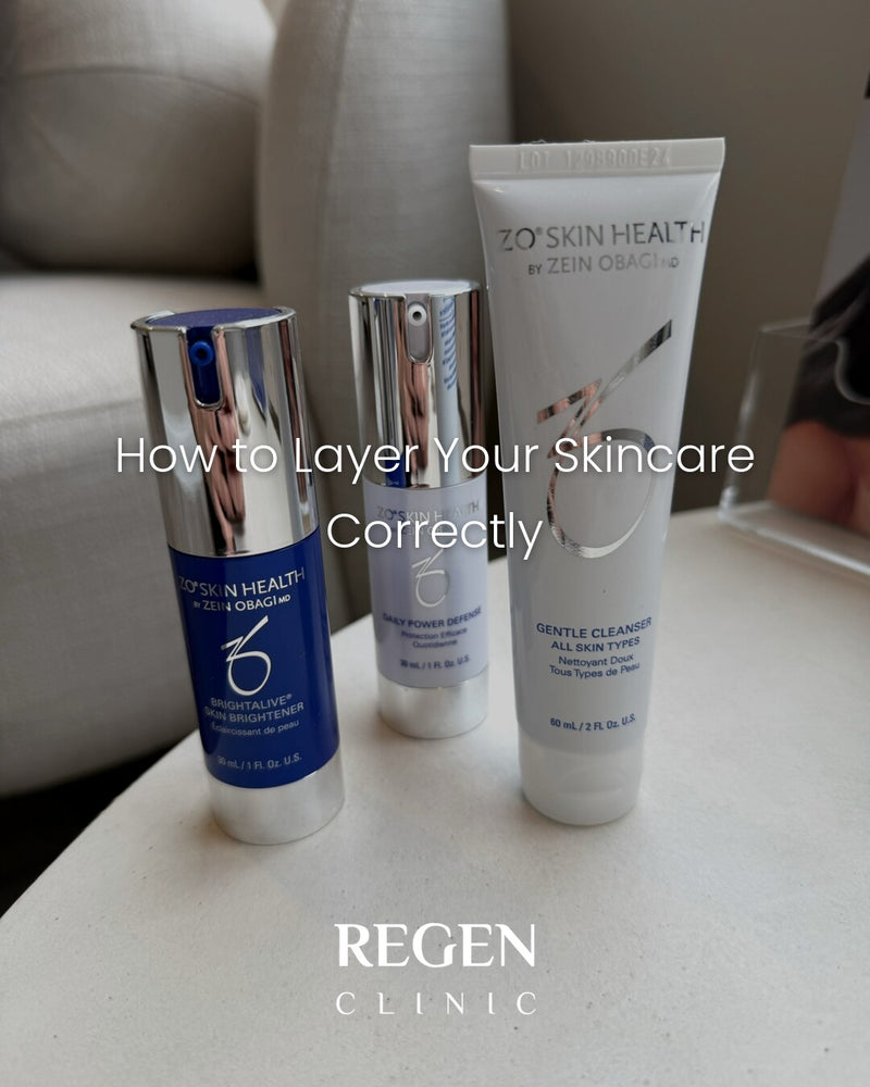 Medical-grade skincare products at REGEN Clinic