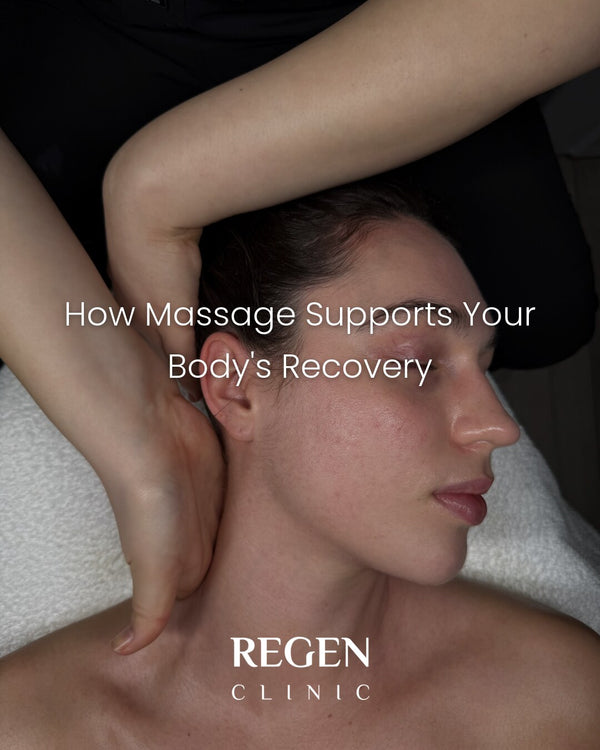 Therapist performing a relaxing massage at REGEN Clinic Norwich