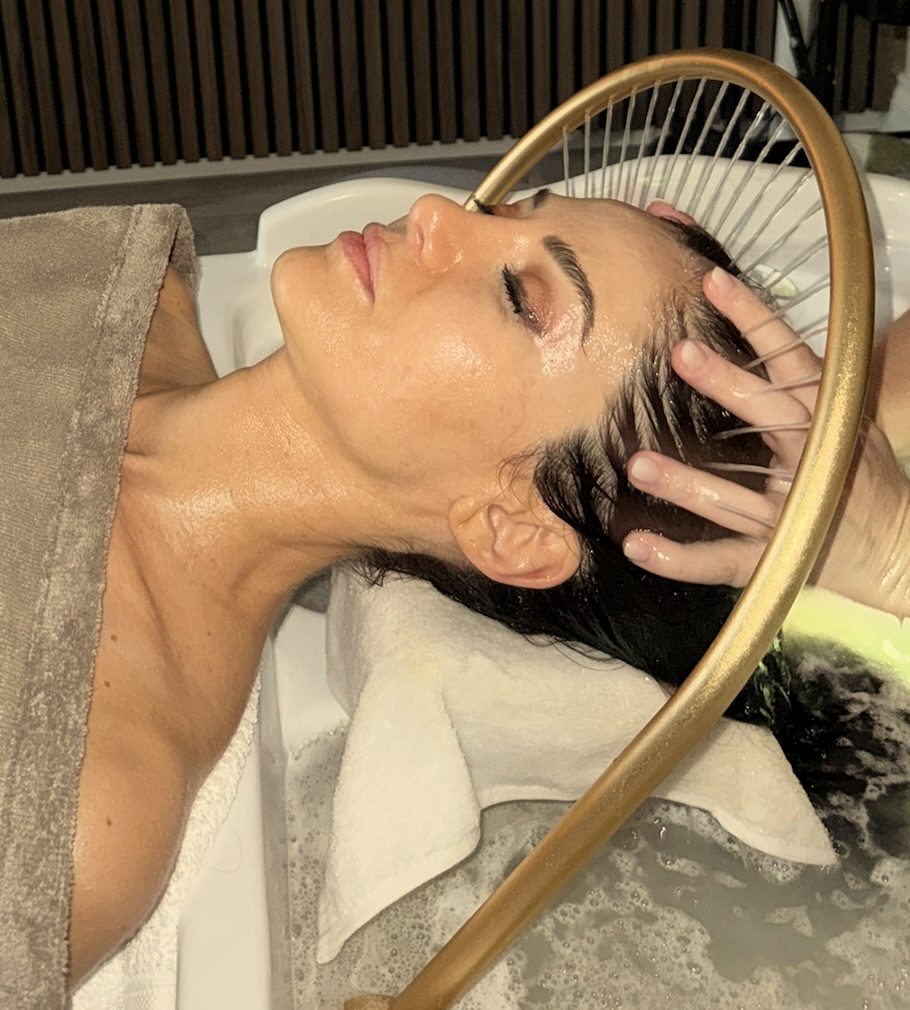 Scalp and head massage during the Japanese Head Spa at REGEN Clinic Norwich.